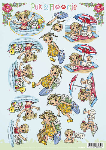 Zomer Puk en Floortje 3D-Knipvel Yvonne Creations