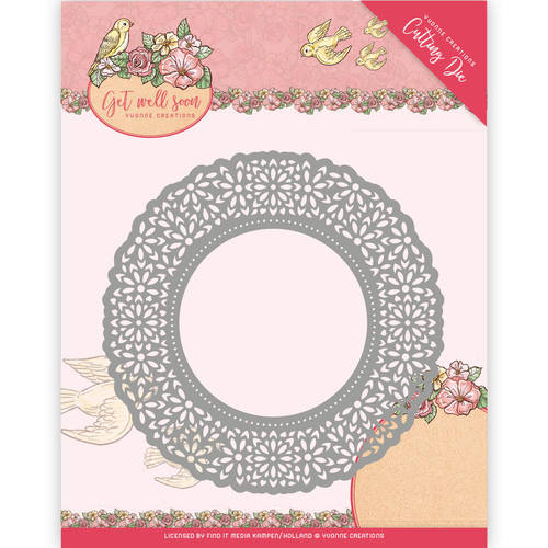Flower Doily - Get Well Soon - Snijmal - Yvonne Creations Flower Doily - Get Well Soon - Snijmal - Yvonne Creations