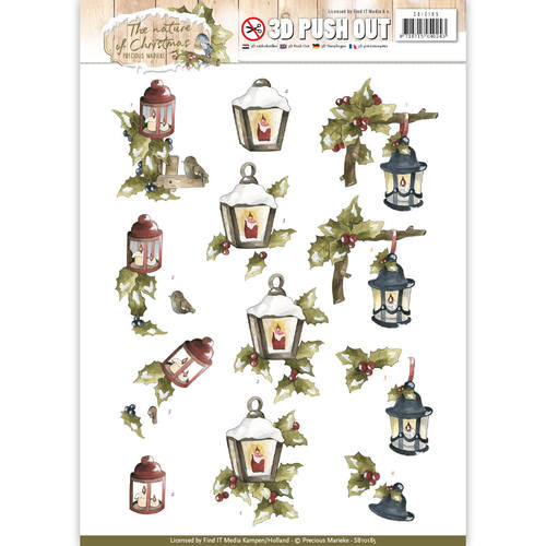Christmas Lantern The Nature of Christmas 3D-Uitdrukvel Push-Out Precious Marieke Christmas Lantern The Nature of Christmas 3D-Uitdrukvel Push-Out Precious Marieke