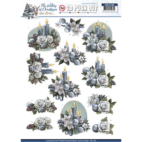 Christmas Candles - The feeling of Christmas 3D-Push-Out Amy Design