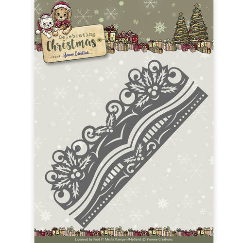 Holly Border - Celebrating Christmas - Snijmal - Yvonne Creations Holly Border - Celebrating Christmas - Snijmal - Yvonne Creations