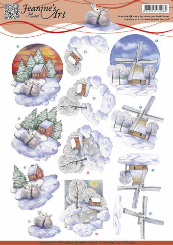 Nr. 1 Winter landscape 3D-Knipvel Jeanine`s Art Nr. 1 Winter landscape 3D-Knipvel Jeanine`s Art