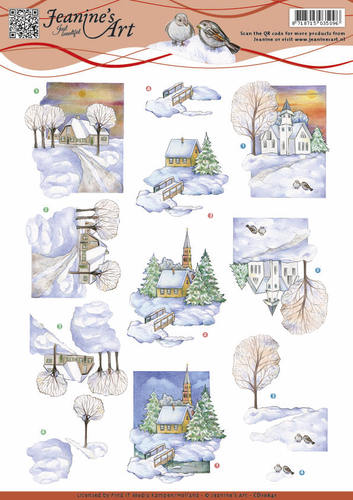 Nr. 2 Winter Landscape 3D-Knipvel Jeanine`s Art Nr. 2 Winter Landscape 3D-Knipvel Jeanine`s Art