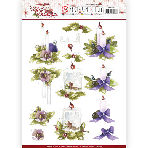 Christmas Candles Joyful Christmas 3D-Uitdrukvel Pushout Precious Marieke Christmas Candles Joyful Christmas 3D-Uitdrukvel Pushout Precious Marieke