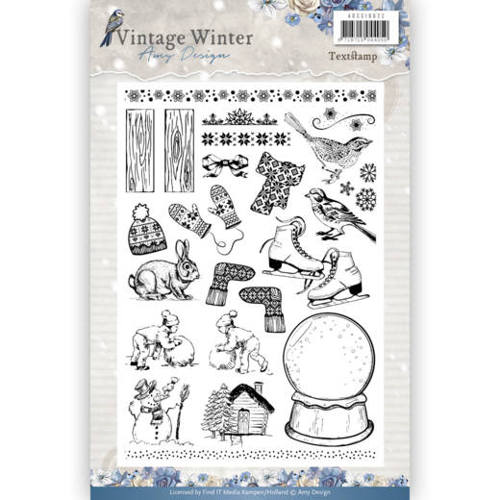 Vintage Winter - Clear Stamp - Amy Design Vintage Winter - Clear Stamp - Amy Design