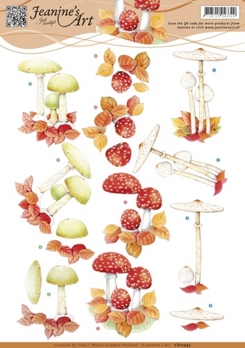 Autumn Mushrooms 3D-Knipvel Jeanine`s Art Autumn Mushrooms 3D-Knipvel Jeanine`s Art