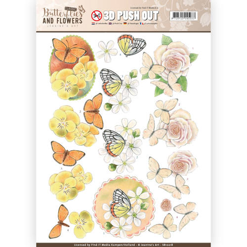 Lovely Butterflies Classic Butterflies and Flowers 3D-Uitdrukvel Push-Out Jeanine's Art Lovely Butterflies Classic Butterflies and Flowers 3D-Uitdrukvel Push-Out Jeanine's Art