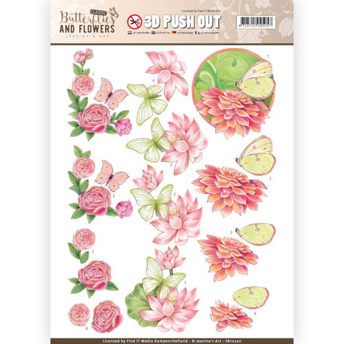 Sweet Butterflies - Classic Butterflies and Flowers 3D-Push-Out Jeanine's Art Sweet Butterflies - Classic Butterflies and Flowers 3D-Push-Out Jeanine's Art