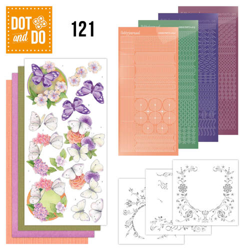 Flowers and Butterflies Dot and Do 121 by Jeanine's Art Flowers and Butterflies Dot and Do 121 by Jeanine's Art