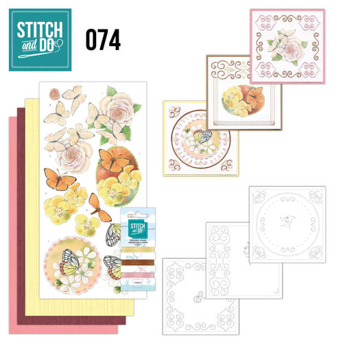 Stitch and Do 74 Vlinders en Bloemen Stitch and Do 74 Vlinders en Bloemen
