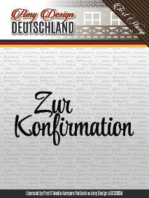 Zur Konfirmation - Deutschland - Text Clear Stamp - Amy Design Zur Konfirmation - Deutschland - Text Clear Stamp - Amy Design