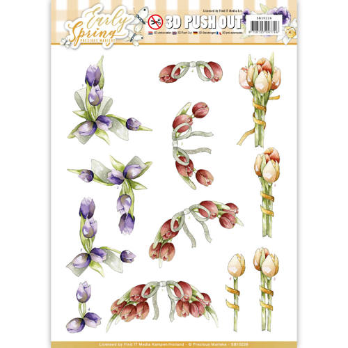 Early Tulips Early Spring 3D-Uitdrukvel Push-Out Precious Marieke Early Tulips Early Spring 3D-Uitdrukvel Push-Out Precious Marieke