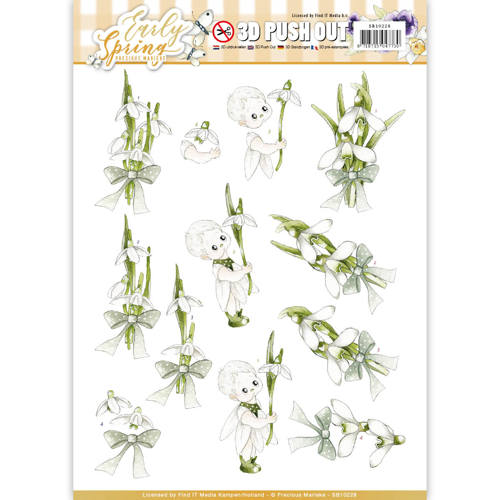 Early Snowdrops Early Spring 3D-Uitdrukvel Push-Out Precious Marieke Early Snowdrops Early Spring 3D-Uitdrukvel Push-Out Precious Marieke