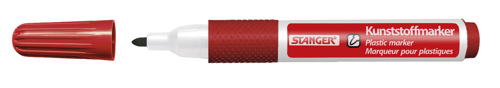 Plastic marker rood