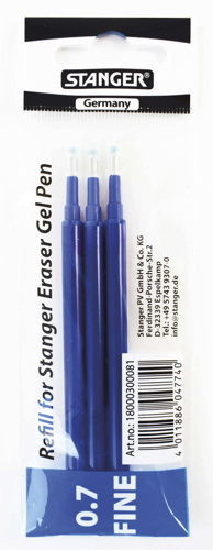 Eraser Gel pen refill 0,7 mm blauw Eraser Gel pen refill 0,7 mm blauw