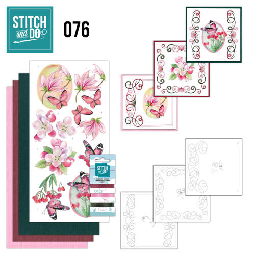 Stitch and Do 76 - Pink Flowers Stitch and Do 76 - Pink Flowers