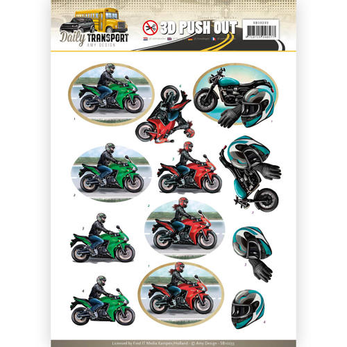 Motor Cycling - Daily Transport 3D-Push-Out Amy Design Motor Cycling - Daily Transport 3D-Push-Out Amy Design