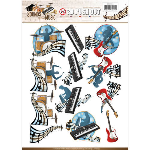 Pop - Sounds of Music 3D-Push-Out Amy Design
