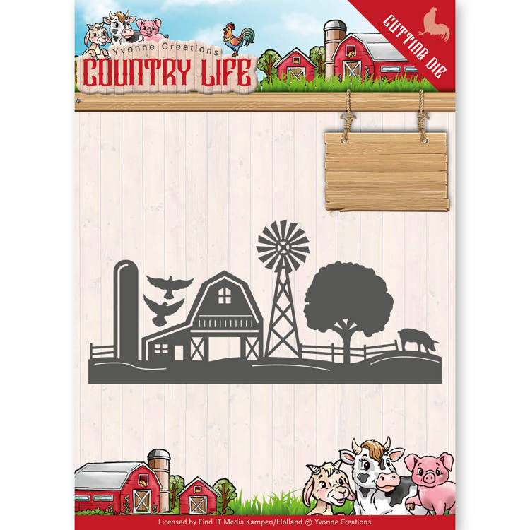 Farm Border - Country Life - Cutting Die by Yvonne Creations Farm Border - Country Life - Cutting Die by Yvonne Creations