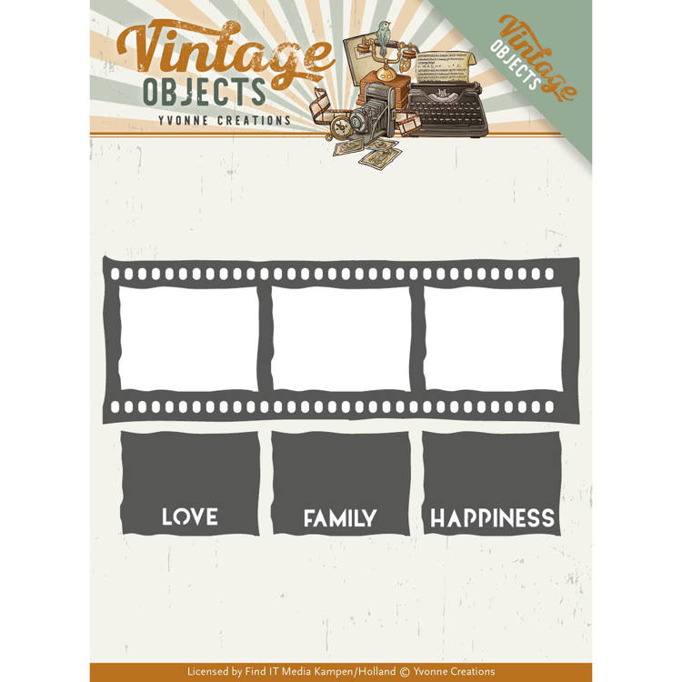 Film Strip - Vintage Objects - Snijmal - Yvonne Creations Film Strip - Vintage Objects - Snijmal - Yvonne Creations