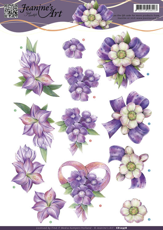 Think Purple 3D-Knipvel Jeanine`s Art Think Purple 3D-Knipvel Jeanine`s Art