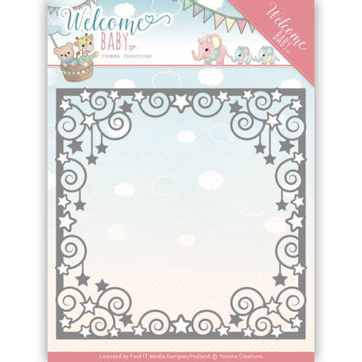 Star Frame - Welcome Baby - Snijmal - Yvonne Creations Star Frame - Welcome Baby - Snijmal - Yvonne Creations