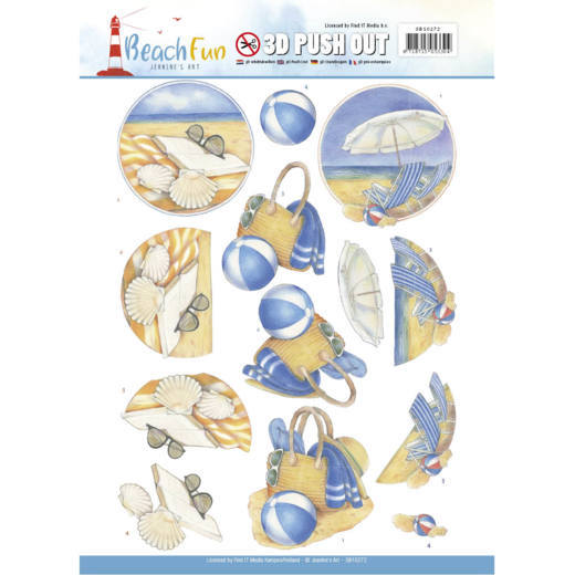 Relax - Beach Fun 3D-Push-Out Jeanine's Art Relax - Beach Fun 3D-Push-Out Jeanine's Art