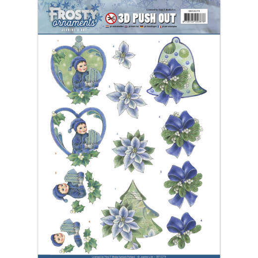 Green Ornaments Frosty Ornaments 3D-Uitdrukvel Push-Out Jeanine's Art Green Ornaments Frosty Ornaments 3D-Uitdrukvel Push-Out Jeanine's Art