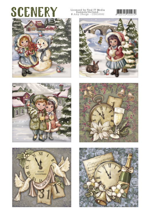 Classic Christmas - Scenery Die Cut Topper 
