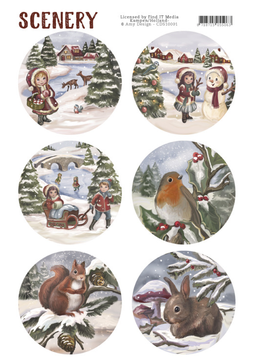 Kids and Animals - Scenery Die Cut Topper - Amy Design