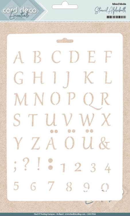 Card Deco Essentials Stencil Alphabet