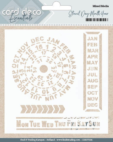 Card Deco Essentials Stencil Day Month Year Card Deco Essentials Stencil Day Month Year