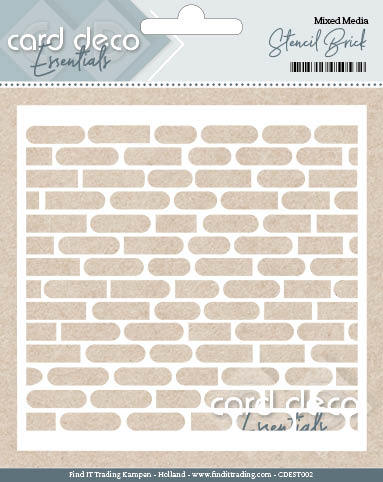 Card Deco Essentials Stencil Brick