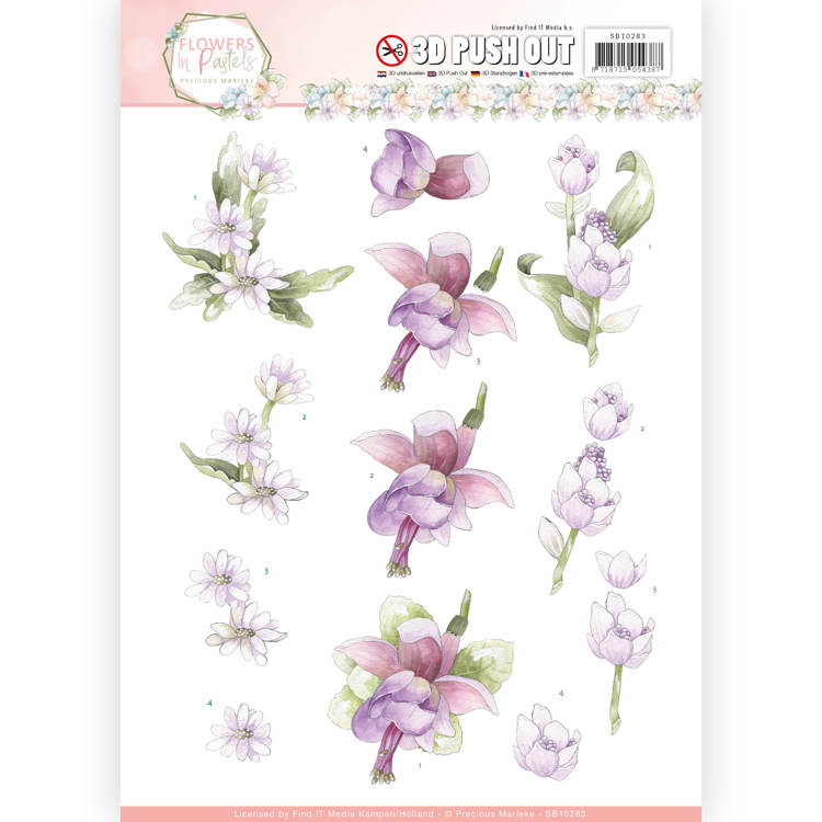 Lilac Mist - Flowers in Pastels 3D-PushOut Precious Marieke Lilac Mist - Flowers in Pastels 3D-PushOut Precious Marieke
