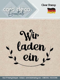 Wir Laden Ein - Card Deco Essentials - Text Clear Stamp
