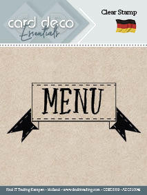 Menu - Card Deco Essentials - Text Clear Stamp