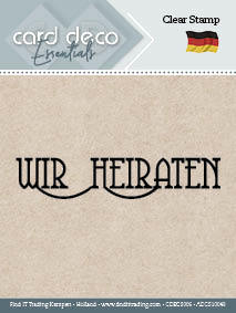 Wir Heiraten - Card Deco Essentials - Text Clear Stamp