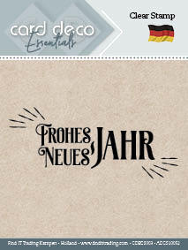 Frohes Neues Jahr - Card Deco Essentials - Text Clear Stamp 