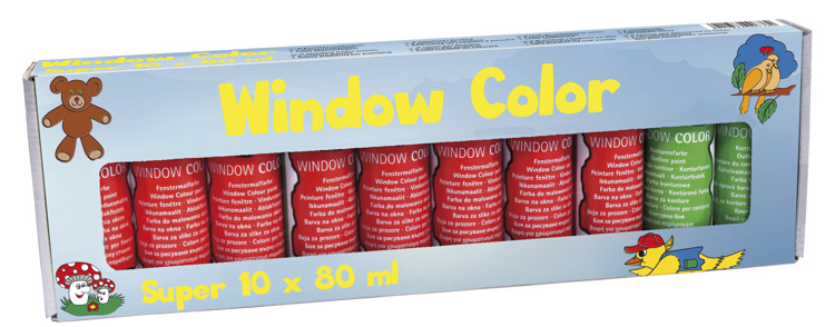 Window collor Super Set / Super 10-er Packung (10 x 80 ml) Window collor Super Set / Super 10-er Packung (10 x 80 ml)