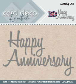 Card Deco Cutting Dies Happy Anniversary