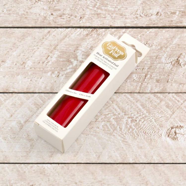 Deep Red Foil (Mirror Finish) - 125mm x 5m | 4.9in x 16.4ft Deep Red Foil (Mirror Finish) - 125mm x 5m | 4.9in x 16.4ft