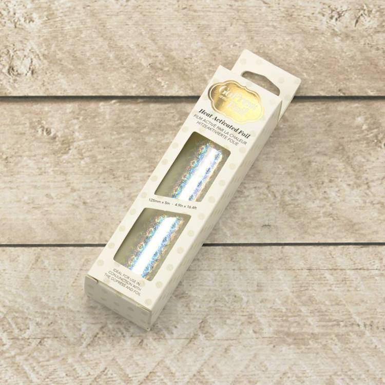 Silver Foil (Irridescent Diamond Finish) - 125mm x 5m | 4.9in x 16.4ft Silver Foil (Irridescent Diamond Finish) - 125mm x 5m | 4.9in x 16.4ft