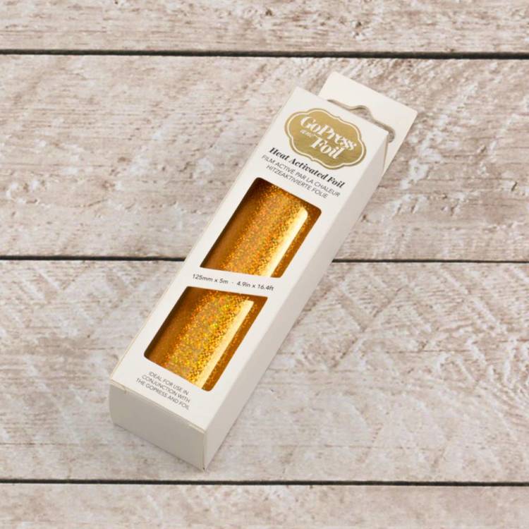 Gold Foil (Iridenscent Speckled Pattern) - 125mm x 5m | 4.9in x 16.4ft Gold Foil (Iridenscent Speckled Pattern) - 125mm x 5m | 4.9in x 16.4ft