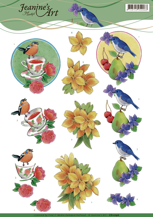 Birds 3D-Knipvel Jeanine`s Art Birds 3D-Knipvel Jeanine`s Art