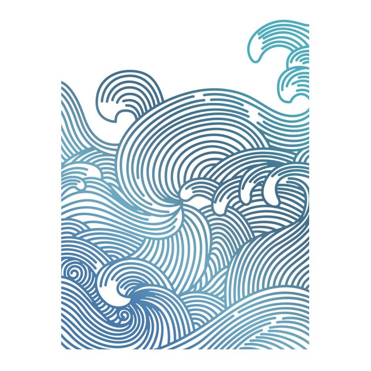 Swirling Seas Hotfoil Stamp Swirling Seas Hotfoil Stamp