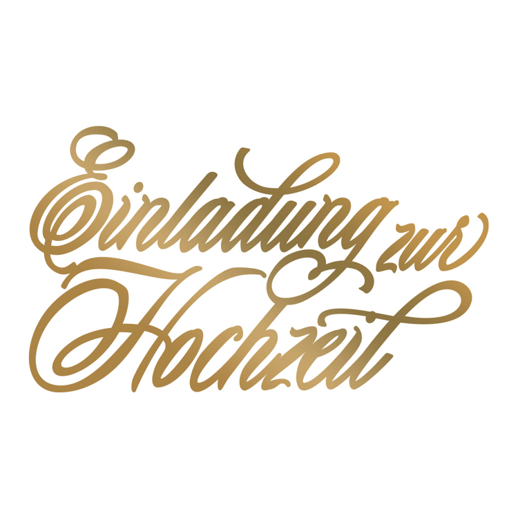 Hotfoil Stamp - Einladung zur Hochzeit 95 x 55MM Hotfoil Stamp - Einladung zur Hochzeit 95 x 55MM