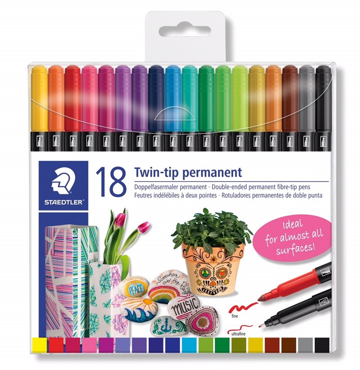 permanente stift dubbele punt - set 18 st permanente stift dubbele punt - set 18 st