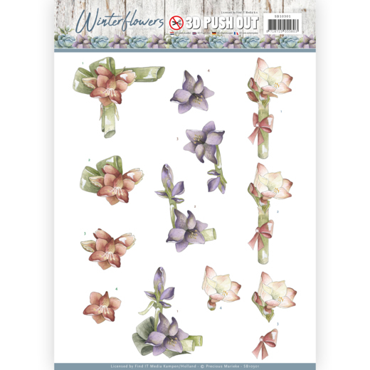 Amaryllis - Winter Flowers 3D-PushOut Precious Marieke Amaryllis - Winter Flowers 3D-PushOut Precious Marieke