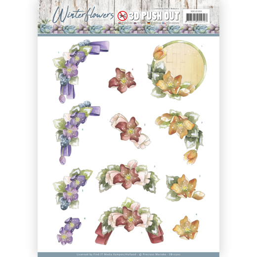 Helleborus - Winter Flowers 3D-PushOut Precious Marieke Helleborus - Winter Flowers 3D-PushOut Precious Marieke