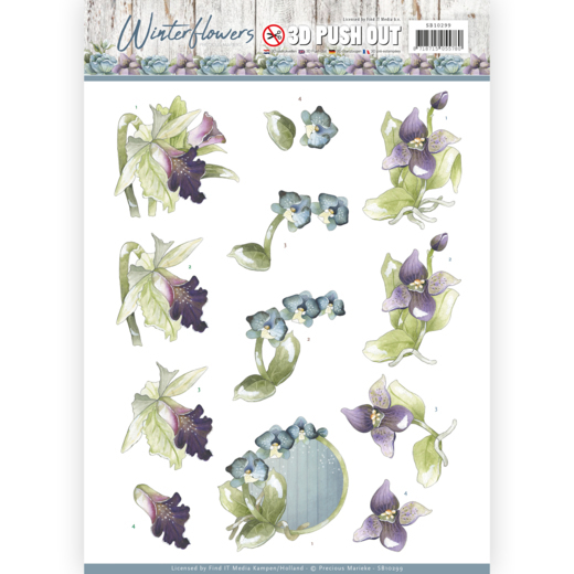 Orchids - Winter Flowers 3D-PushOut Precious Marieke Orchids - Winter Flowers 3D-PushOut Precious Marieke
